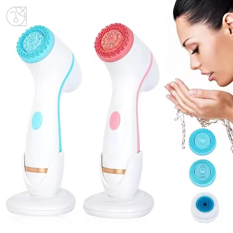 3-in-1 Sonic Rotating Facial Cleansing Brush