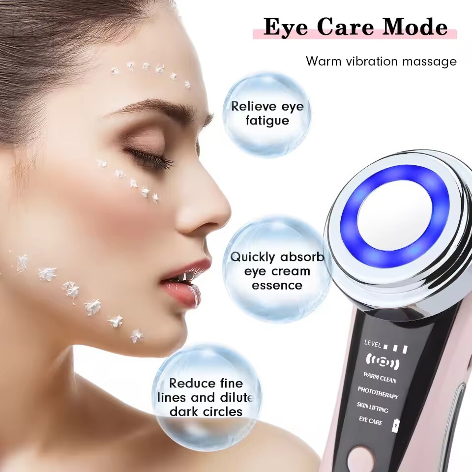 5-in-1 Red & Blue Light Therapy Facial Massager 